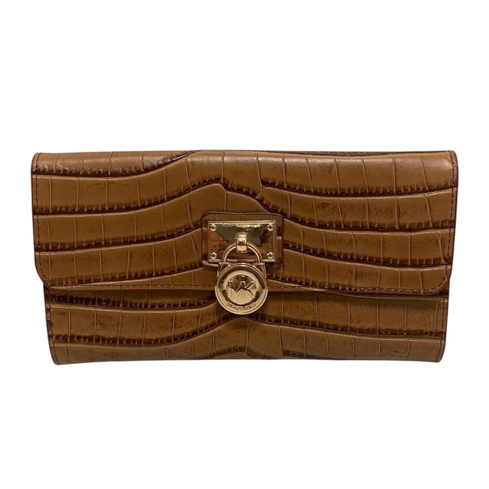 Michael Kors Leather Brown Animal Print Wallet